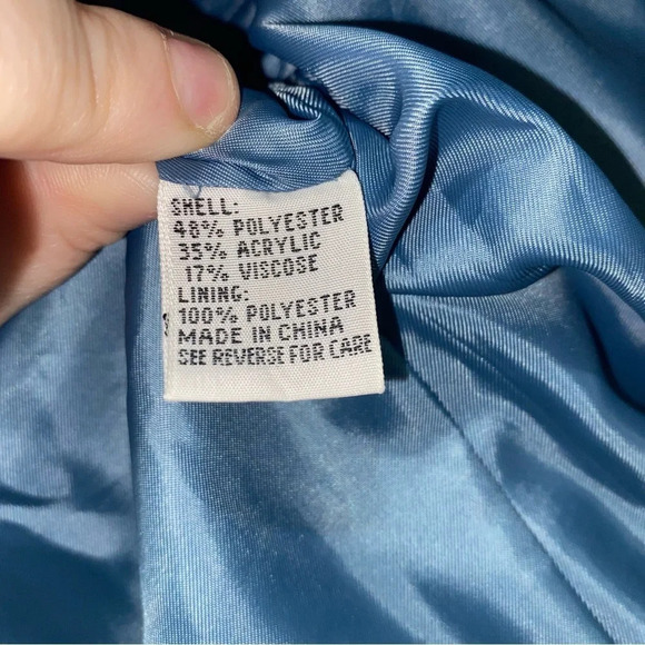 Women’s Vintage Victorian Floral Talbots brand Blazer Jacket blue Velvet size  2 - Picture 13 of 13